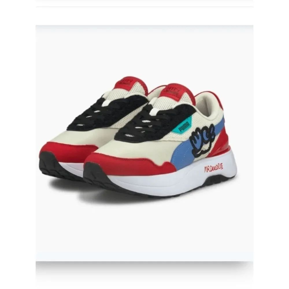 🆕️👟PUMA Mr. Doodle x Cruise Rider 'Eggnog Ultramarine 'Women's, Sz 7